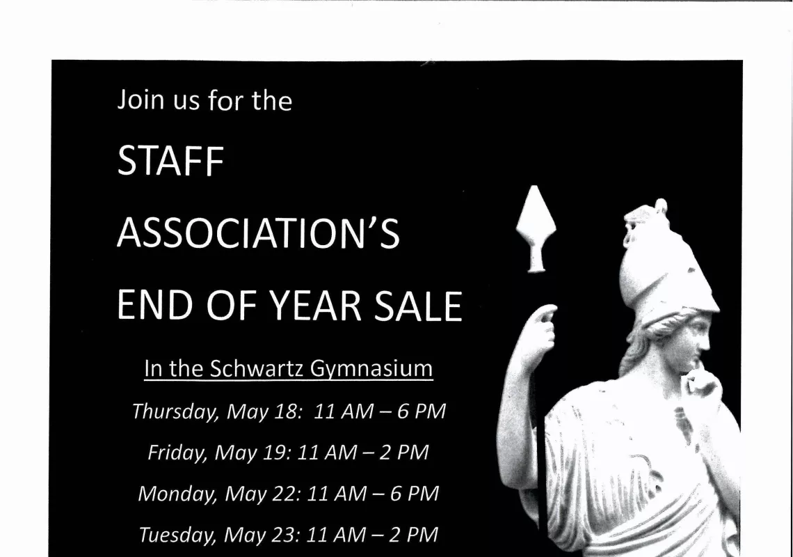 Athena Statue and a pile of clothes