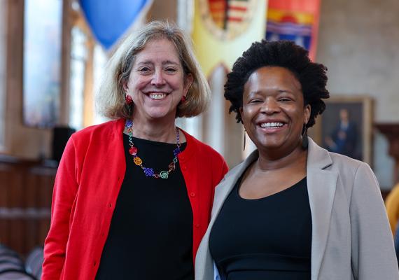 Ruth Lindeborg and Millie Bond in Great Hall