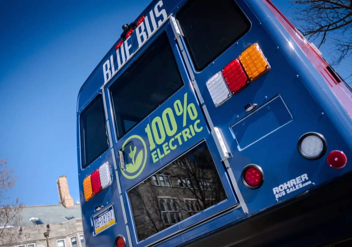 The new electric Blue Bus.