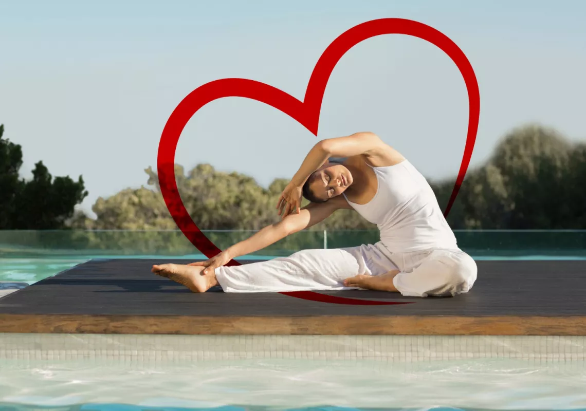 Valentines Yoga stock