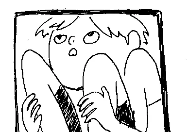 A comic depicting a person constrained by the cel