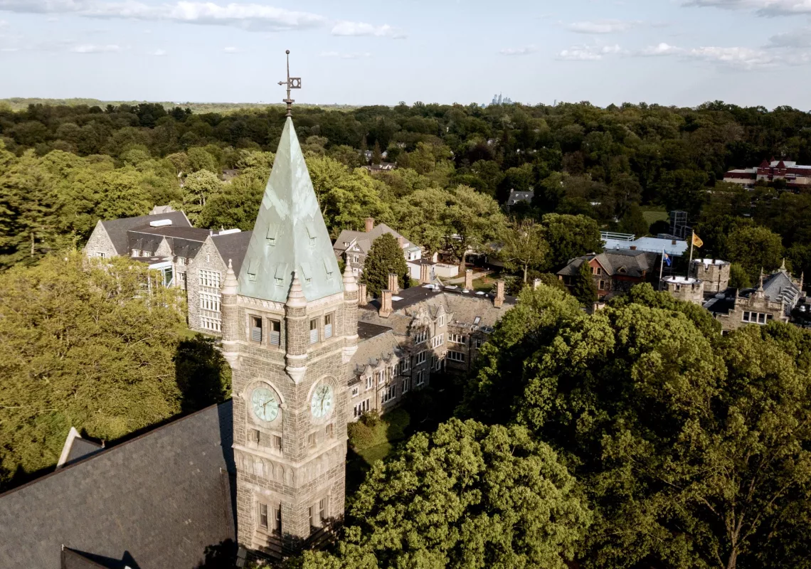 Aerial shot of Taylor Hall