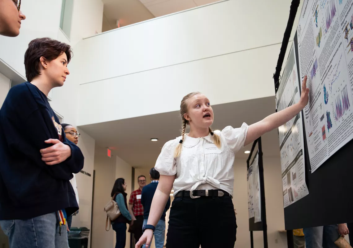 a student explains her research