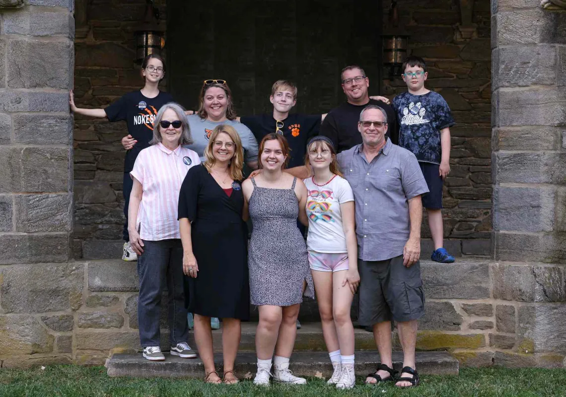 Group gathered in Cloisters