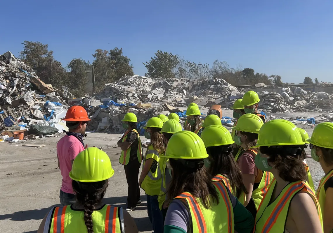 Photo of Students standing during tour at RAIR. 