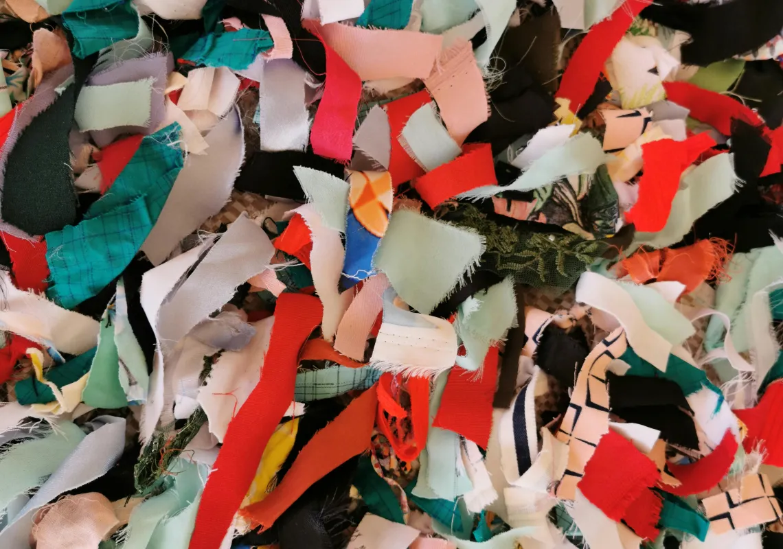 A collection of fabric scraps