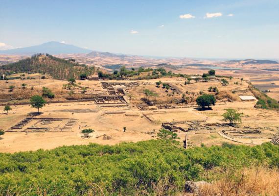 Archaeological excavations at Morgantina, Sicily.