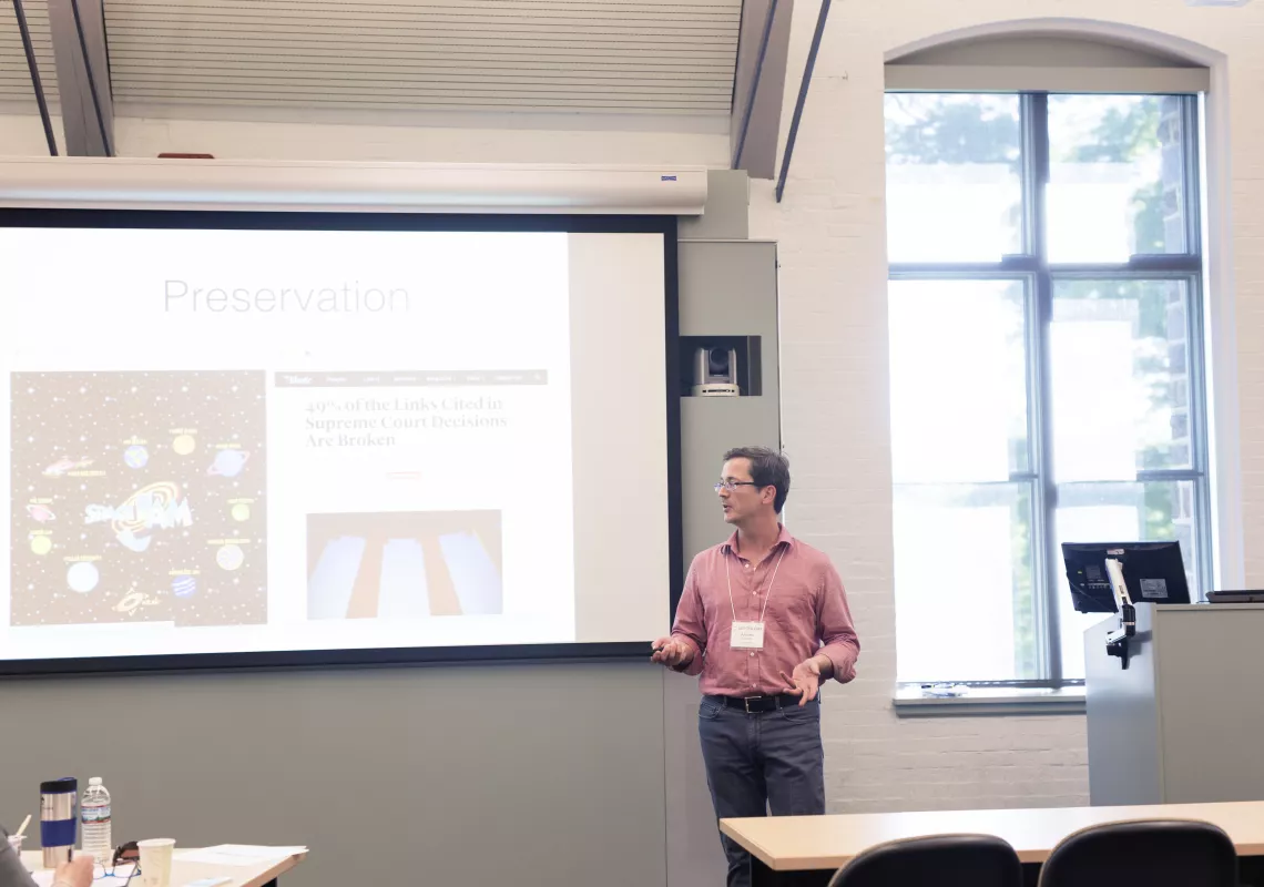 A Jupyter presenter with projected slide