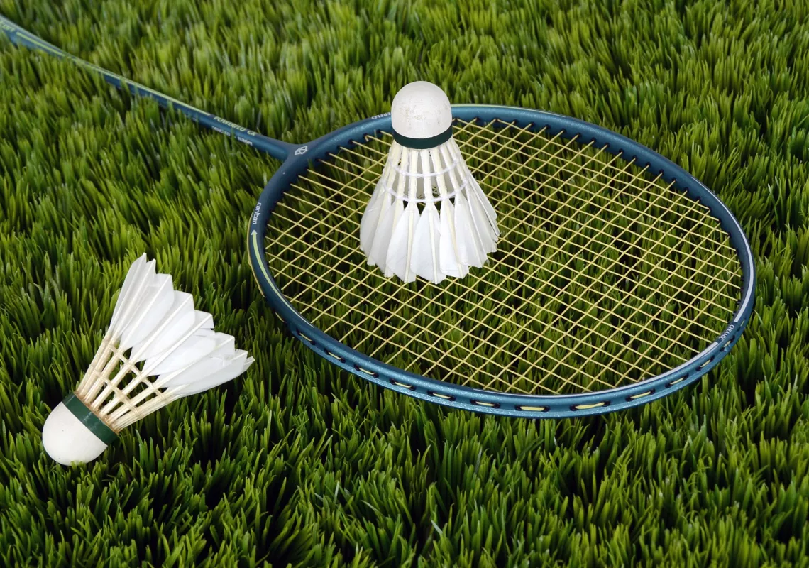 Birdie and racquet