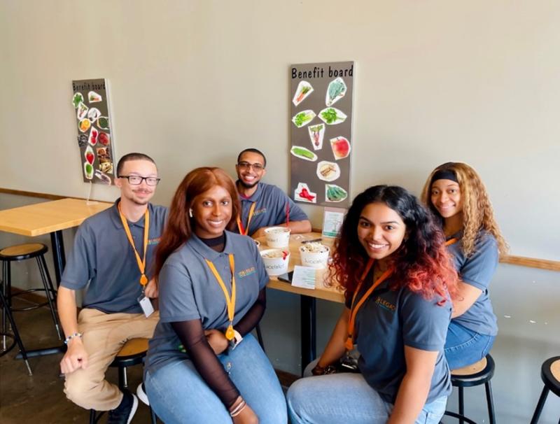 Fatma Sesay with other interns