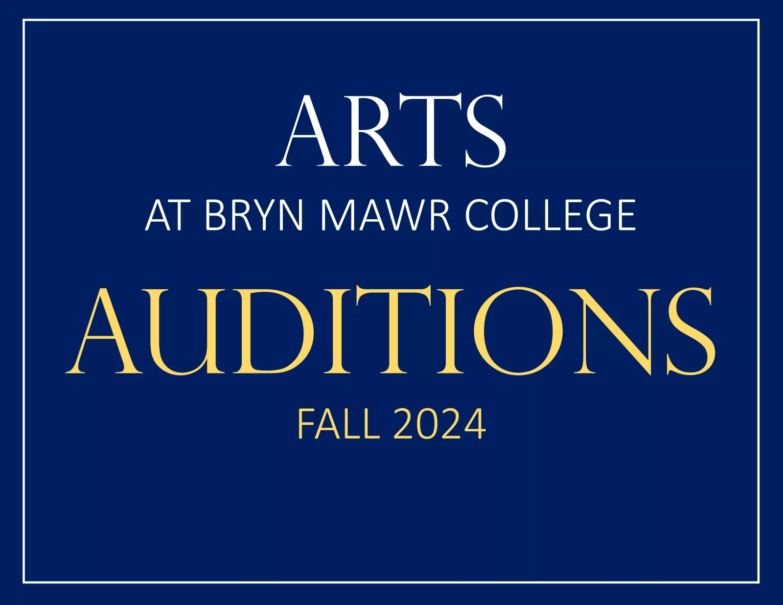 Arts Audition Web Graphic Fall 2024