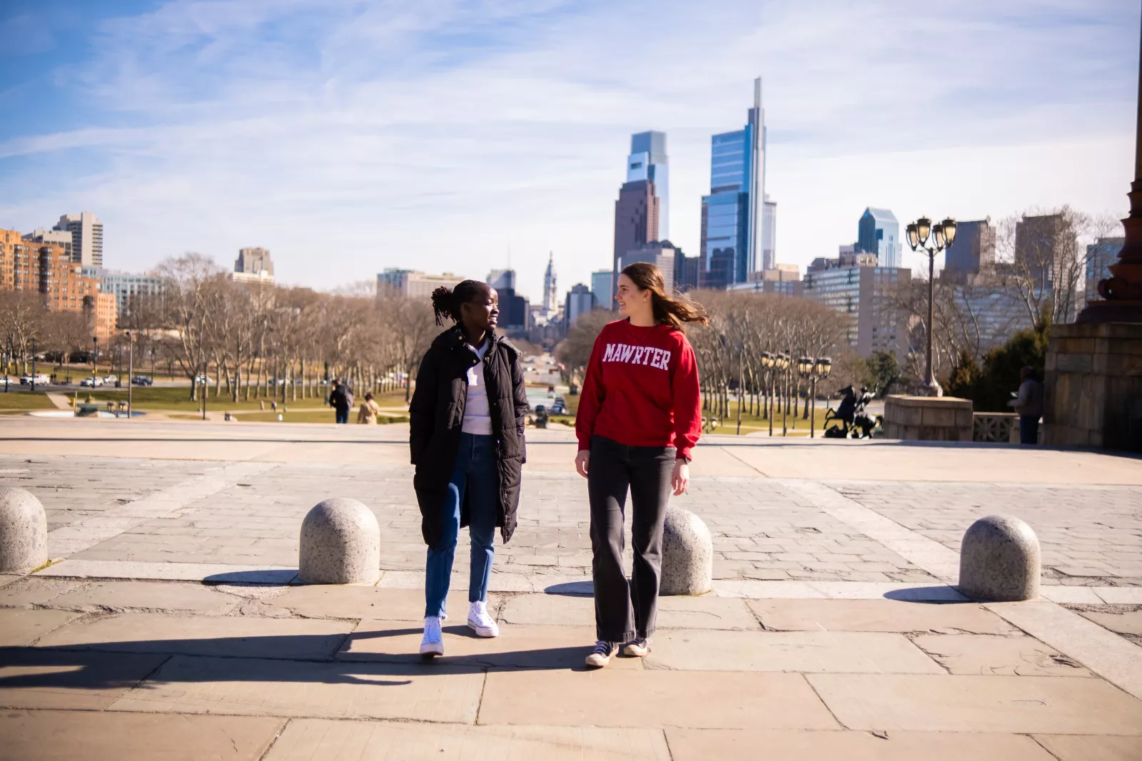 Students at the Philadephia Museum of Art