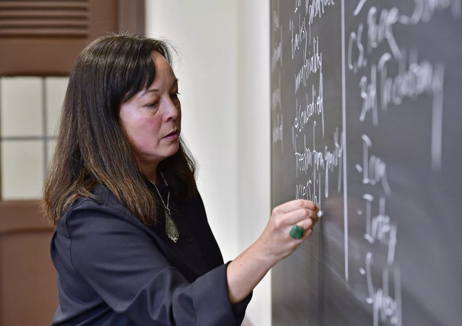 professor at the blackboard