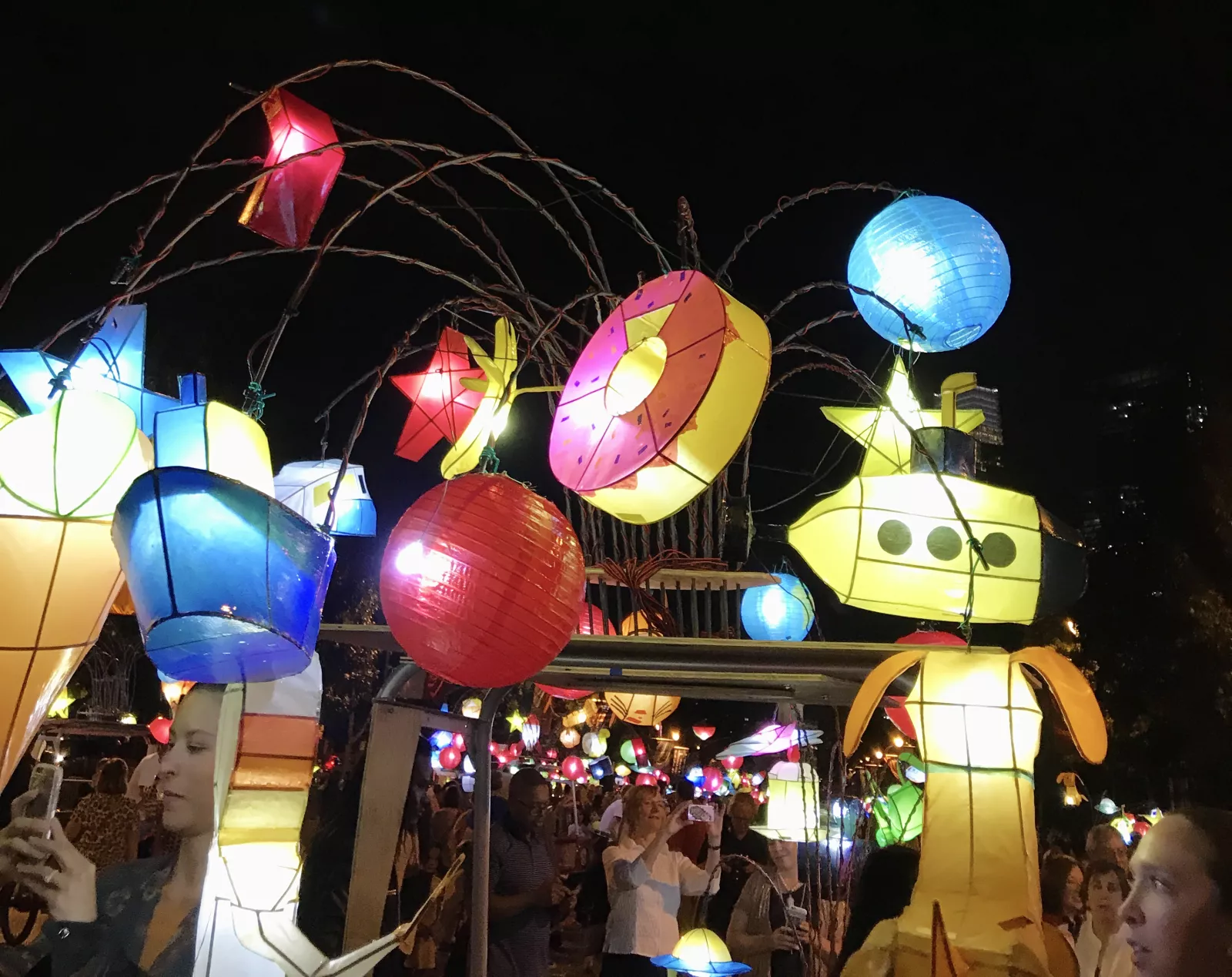 Lanterns on a pedicab