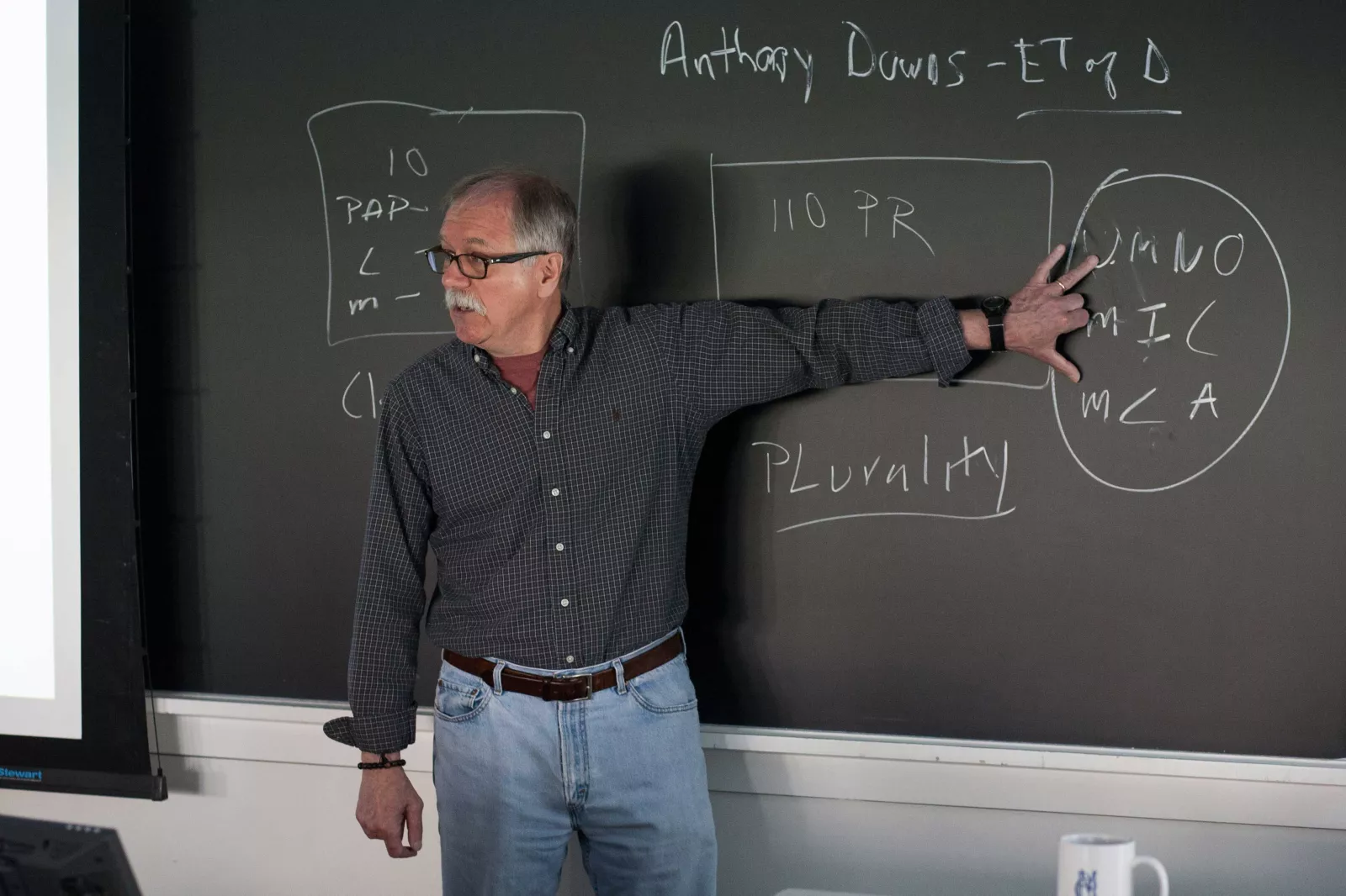 Professor Rock in the classroom